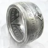 Anello con moneta HB11 fatto a mano da HOBO Morgan Dollari che vendono gioielli per uomo o donna misura USA 8-16232L