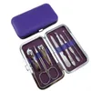 Ensemble de manucure 7 pièces, coupe-ongles, ciseaux, Kits de voyage, étui, outil de manucure