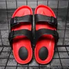 Original Designer men Summer Sandals black blue red Anti-slipping Quick-drying Outdoor slippers Soft Water Shoes light beach flip flops