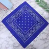 Newest Hip-hop Cotton Blended Quality Bandanas For Men Women Magic Head Scarf Scarves Wristband Kerchief Square 55cm*55cm 22 Colors