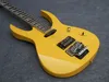 Chitarra Giallo personalizzato Sharktooth aggressivo intarsio sulla tastiera HS pickup di trasporto