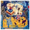 Ny 100% Silk Scarf Kvinnor Spanien Stora sjalar Hästtryck Stoles Square Bandana Kerchief Scarf Kvinna Foulards 130cm