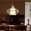 Japonia Styl Bambusowy Lampa Wisiorek Pergamin Light Restauracja Teahouse Hotel Inn Bar Bistro Handmade Wiszące oświetlenie