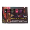 Set di mini gessetti per capelli da 6 pezzi per scatola, colore temporaneo per capelli con design a pettine, regalo di compleanno per ragazze7827215