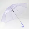 7 Kolory Przezroczyste Parasol PVC Jell Parasol do Dekoracji Ślubnej Performance Długie Uchwyt Parasole Photo Recs Parasol