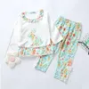 Kızlar Paskalya Giyim Setleri Kıyafetler Çocuk Tavşan Baskılı Kıyafetler Yürüyor Uzun Kollu Dantel Fırfır Tops Pantolon Suits Karikatür Çocuk Giysileri YP8