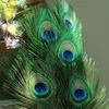 Party Decoration Natural Real Peacock Feathers For Crafts 25-80cm dress is with Home Hotel decor room vase