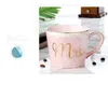 mark cup Tazza da caffè in ceramica da ufficio in ceramica con bordi dorati in marmo semplice stile nordico, polvere marmorizzata per occasioni di regali aziendali