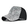 Fashion flash diamond baseball cap light board caps washed drill hats outdoor ladies sun hat4202324230O