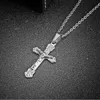 Pendant Necklaces The Testament Gospel Jesus On Cross Jewelry Titanium Steel Necklace Christianity Retro Religious Belief Chain LP270b
