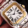 Nieuwe Big 100xL W20072X7 Zwitserse kwarts Heren Work Witte wijzerplaat Twee toon Geel Gouden Steel Bracelet 40mm Sport Horloges Watchzone 2 Kleur