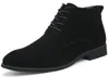 ness Chukka Mens Boots High Casual Shoes Outdoor Leather Mens Winter Shoes Male Black Grey90582697017946