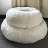 Cama redonda de pelúcia super macia para animais de estimação canil para cães e gatos almofada para dormir confortável casa de inverno para gatos camas quentes para cães produtos para animais de estimação