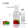 Beracky 14mm 18mm Glass Ash Catcher with 10ML Silicone Container Reclaimer Male Female Ashcatchers for Quartz Banger Water Bongs Dab Rigs