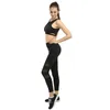 Calça de calça preta de fitness sporting capri women women alta cintura elástica de maia com calças de bolso de bolso leggings 1pc ljja23333