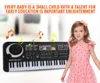 新しい2019年の子供の電子ピアノのマイクピアノの多機能61キー6106ベビースタジオ音楽玩具Amazon