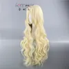 Projeto Yangyan - Sakura Jasmine Pálido Gold Bege Bege Bangs Longo Cabelo Curly Cos peruca