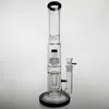 Glass Bong Waterpipe Straight Tube Glass Water Pipe Bong Bucket Dome Percolator Bongs Colorful 16 '' Glass Bubbler Pipes med robust rund bas