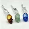 Glass Pipes Smoking Manufacture Hand-blown hookah Colorful Spiral Skeleton Glass Pot