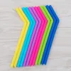 Food Grade Flexible Silicone Drinking Straws Drink Tools Reusable Eco-Friendly Colorful Silicon Straw For Home Bar Accessories