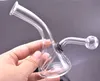 Mini Dab Rig bong 4 pouces Heady Glass Beaker Pipe à eau Petit recycleur Bong Pyrex Water Bongs avec tuyau de brûleur à mazout en verre et bol 2pcs