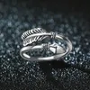 JIASHUNTAI 100% 925 anillos de plata esterlina para mujer, diseño de flecha de Cupido, joyería de plata tailandesa Vintage, anillo abierto para amante, el mejor regalo