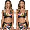 Tvåbyxor Baddräkt Kvinnor Tracksuit Sommar Bikini Vest Crop Top + Shorts 2 Piecs Set Woman Tops Shorts Animal Swimwear C6304