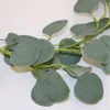 2M Wedding Faux Eucalyptus Garland Fake Silk Leaves Vines Artificial Plant Greenery Garland for Home wedding Table Arch Decor