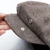 2 Rozmiary Peaky Blinders Mężczyźni Berets Hat Jesień Nowy Vintage Herringbone Octagon Cap Kobiety Casual Dynia Kapelusz Gatsby Płaskie Beret Czapki Y200110