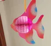 PartyPlash Multicolor Goldfish Hanging Decorations - 6PC Set for Children's Birthday Parties, Ocean -tema Events More!