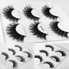 3pairs 3D Mink Lash Extensions tjocka riktiga mink hår falska ögonfransar naturliga förlängning falska ögonfransar