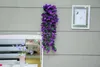 Fioletowe sztuczne dekoracje przyjęcia kwiatów Walentyn039s Ściana ślub Wiszące koszyk kwiat Orchid Fake Flower2624281