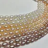 5-6mm Natural Fresh Water Pearl Diy Necklace 36cm Beaded Pearl Semi-finished Necklace Making Accessories High Quality Jewelry