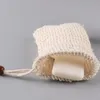 Neatening Mesh Soap Saver Pouches Holder per doccia Bath Foaming Natural Bath Bag Sisal Shower Soap Bag LX8788