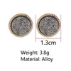 New simple druzy stone Stud Earrings Ladies Round Resin Gold Earrings For women Fashion Jewelry Gift