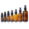 100ml Lege Bruin Glas Spray Fles Verstuiver Pompen voor Essential Oils Reizen Parfum Bulk Draagbare Makeup Hand Sanitizer Fles