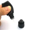 Flacons à aiguille noire en LDPE avec bouchon de sécurité à l'épreuve des enfants et embout compte-gouttes long et fin Flacon compte-gouttes liquide 10 ml 30 ml E