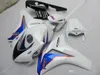 100% Feedings ABS ABS para Honda CBR1000RR 2008 2009 2011 Kit de Feira Branco azul CBR 1000 RR 08 09 10 11 DF24