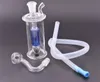 LED Glass Dab Rig Water Pipes Portable Oil Hookahs Inline Stereo Perc Recycler Glass Bongs 10mm glass oil burner bong