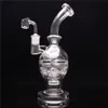 10 '' Height Human Skelett Glas Bong Hookahs med 14mm Frosted Bowl Quartz Banger Transparent Glas Rökpipor Global Leverans