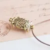Vintage Bronze aimant loupe médaillon creux hibou pendentif Long collier pour femmes Animal religion Maxi bijoux dame cadeau