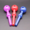 El más nuevo diseño Color Decoloración Tubo de cuchara de vidrio 5 pulgadas de longitud alrededor Tubo de mano para fumar Para tabaco Bongs Dab Rigs