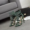 Hot Sale-Rhinestone Women Sandals 하이힐 섹시한 하이힐 여성 펌프 여름 파티 신발 여성 SWC00326574031