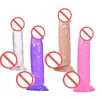 Women Long Butt Plug Crystal Large Simulation Penis Dildos Adult Products Wholesale Can Be Customized Big Dildo