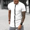 2020 Yeni Erkekler T Gömlek Streetwear Rahat Kısa Kollu erkek Tops Tees Gömlek Temel Streç T Erkek Giyim Chemise Homme1