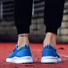 Sapatos de marca caseiros feitos na China moda verão respirável mulheres homens tênis preto azul cinza azul marinho tênis esportivos