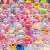 Fashion 200Pcs/Lots Mixed Plastic Children Ring resin Jewelry Kids gift Boys Girls Cartoon Animal Flowers Fruit baby Tangible benefits finger band