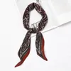 nouvelle mode femmes élégantes foulard en soie en forme de diamant imprimé léopard décoratif petite écharpe rétro cheveux cravate bande écharpe 17 couleurs M111