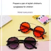 Fashion Steampunk Kids Children Sunglasses Retro Round Sun Glasses for Boys Girls Brand Circle Glasses Eyeglasses UV4001