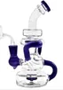 Blauw glas pijpen beker roken pijp pyrex hand pijp droge kruid handvat glas recycler dab rig douchekop inline waterpijp